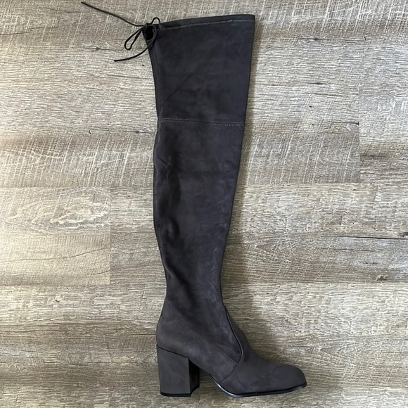 NEW Steve Madden Slayer Grey Knee High Boots Size 9 - Picture 1 of 4